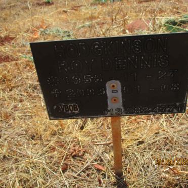 HODGKINSON Roy Dennis 1955-2009