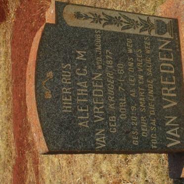 JACOBS Paul J. 1868-1920 &amp; Aletha C.M. VAN VREDEN voorheen JACOBS nee KRUGER 1877-1960