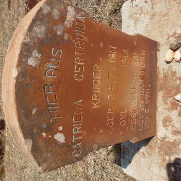 KRUGER Catriena Gertruida 1911-1913