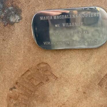 WILLEMSE Anna Magrieta Gesiena 1903-1934 :: MOSTERT Maria Magdalena nee WILLEMSE 1931-1983