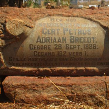 BREEDT Gert Petrus Adriaan 1886-