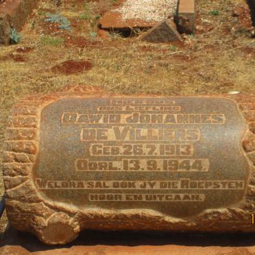 VILLIERS Dawid Johannes, de 1913-1944