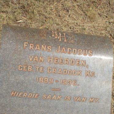 HEERDEN Frans Jacobus, van 1899-1935