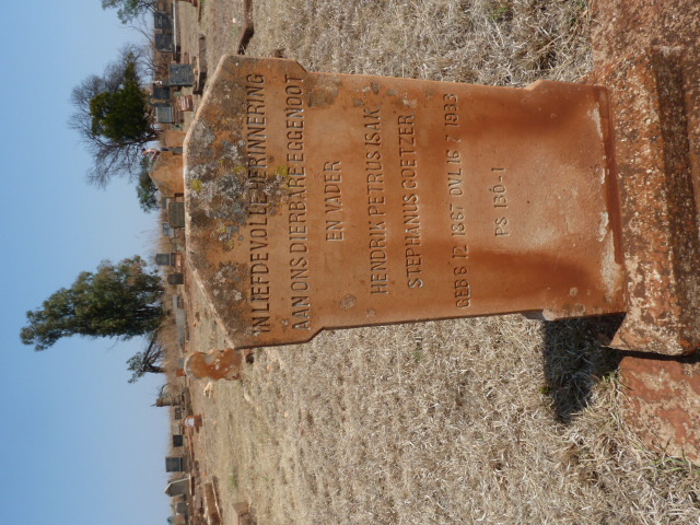 COETZER Hendrik Petrus Isak Stephanus 1887-1933