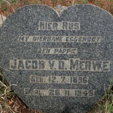 MERWE Jacob, v.d. 1896-1948