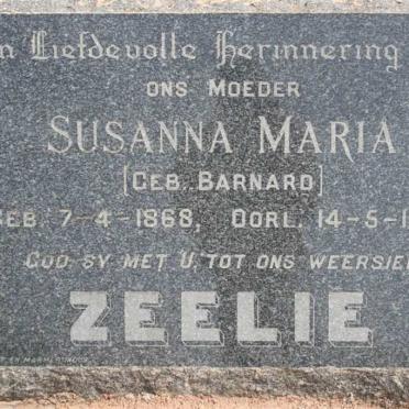 ZEELIE Susanna Maria nee BARNARD 1868-1957