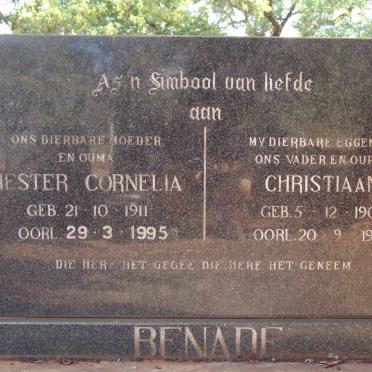 BENADE Christiaan 1909-1977 &amp; Hester Cornelia 1911-1995