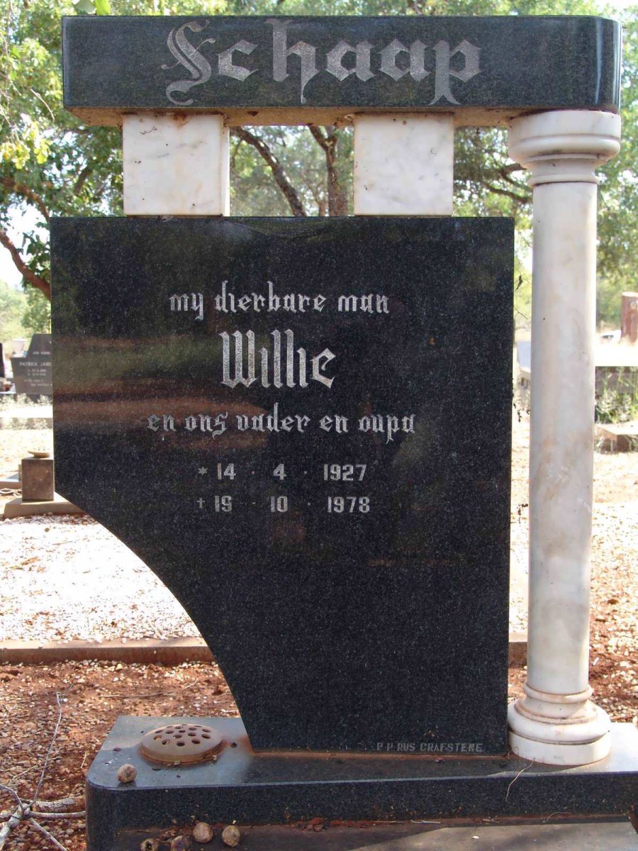 SCHAAP Willie 1927-1978