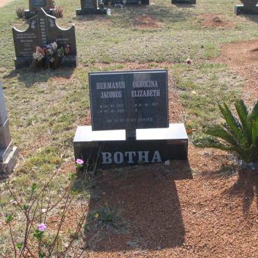 BOTHA Hermanus Jacobus 1922-2005 &amp; Carolina Elizabeth 1927-