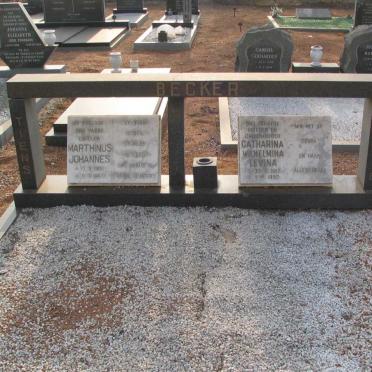 BECKER Marthinus Johannes 1906-1987 &amp; Catharina Wilhelmina Levina 1917-1992