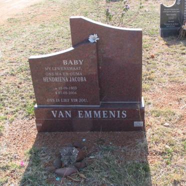 EMMENIS Hendriena Jacoba, van 1933-2004
