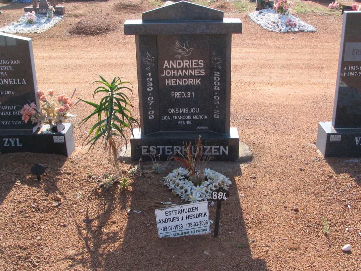 ESTERHUIZEN Andries Johannes Hendrik 1939-2008