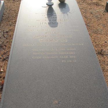 HAMMAN Willem Jacobus Grobler 1943-1984 :: HAMMAN Willem Jacobus Grobler 1971-1984