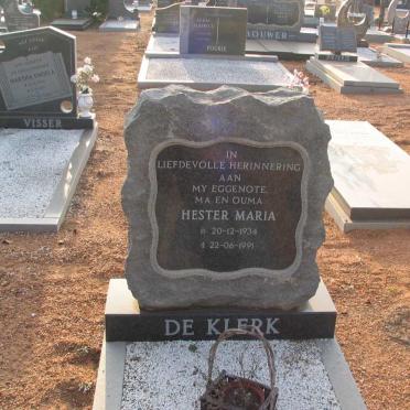 KLERK Hester, de 1934-1991