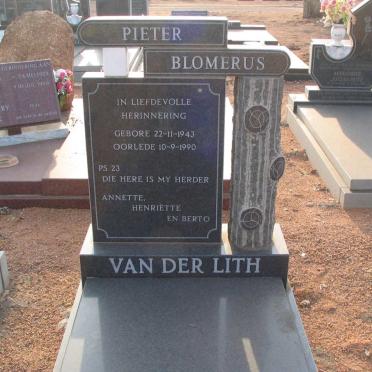 LITH Pieter Blomerus, van der 1943-1990