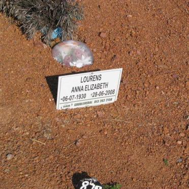LOURENS Anna Elizabeth 1930-2008