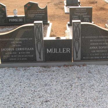 MüLLER Jacobus Christiaan 1918-1998 &amp; Anna Sophia PRETORIUS 1909-1985