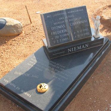 NIEMAN Thomas Frederik 1984-1985 :: NIEMAN Charmaine 1985-1985