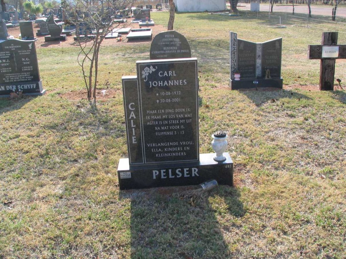 PELSER Carl Johannes 1932-2001