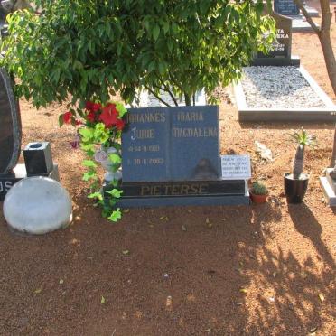 PIETERSE Johannes Jurie 1921-2003 &amp; Maria Magdalena