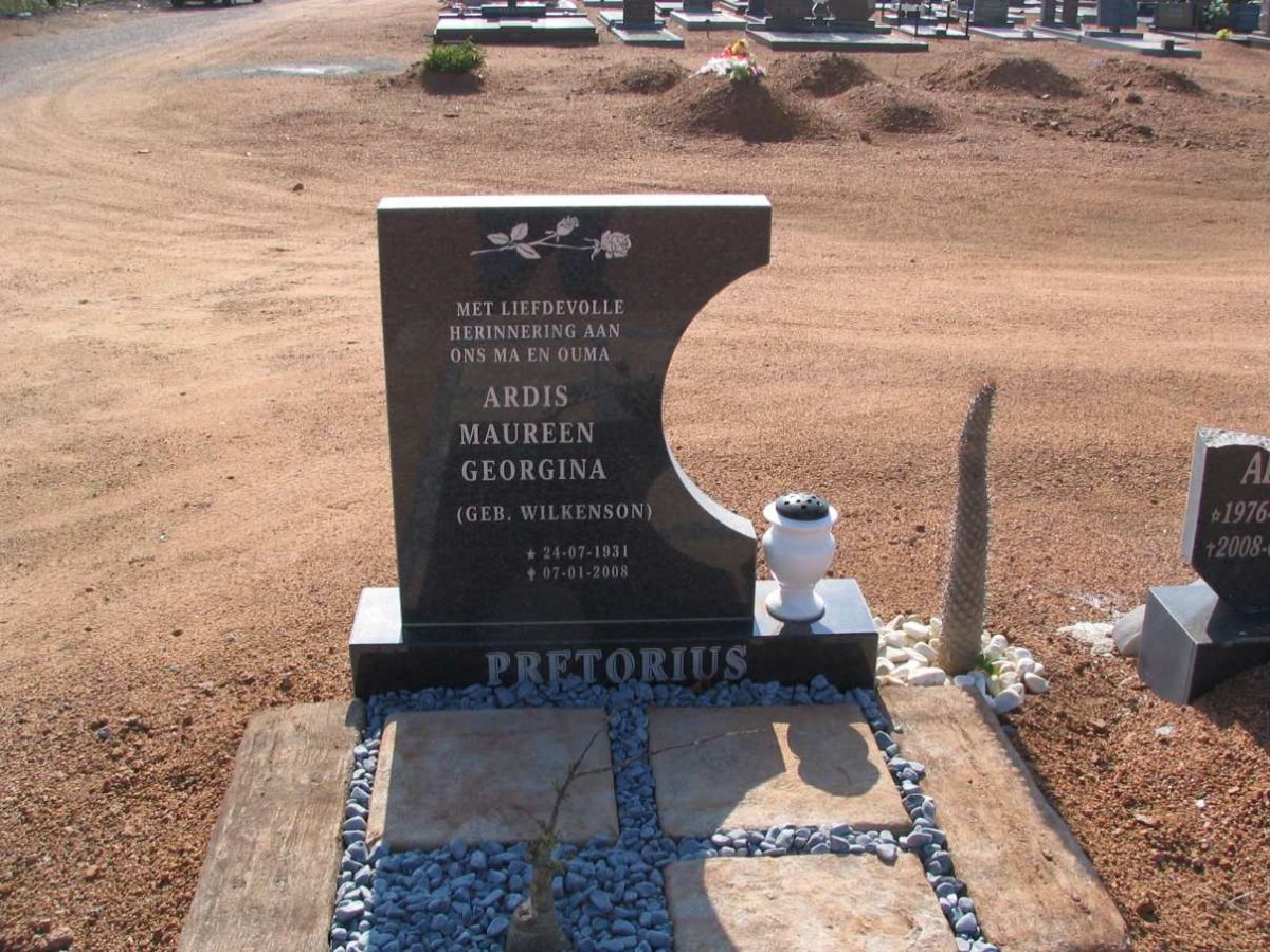 PRETORIUS Ardis Maureen Georgina nee WILKENSON 1931-2008