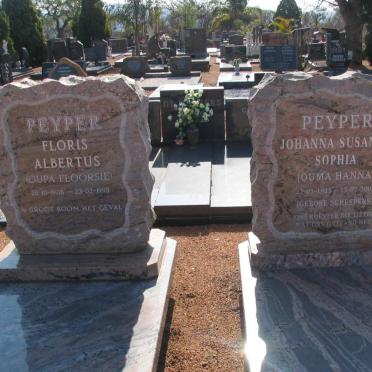 PEYPER Floris Albertus 1908-1995 &amp; Johanna Susanna Sophia SCHEEPERS 1925-2002