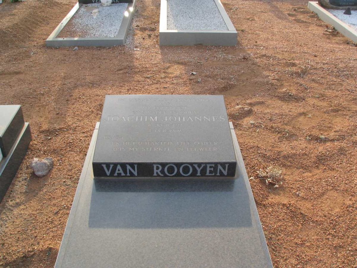 ROOYEN Joachim Johannes, van