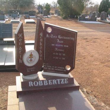 ROBBERTZE Hendrik Jacobus 1966-1988