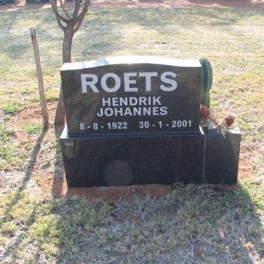 ROETS Hendrik Johannes 1922-2001