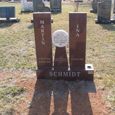 SCHMIDT Martin 1941-2003 &amp; Ina 1942-