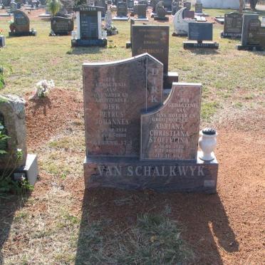 SCHALKWYK Dirk Petrus Johannes, van 1924-2003 &amp; Adriana Christina Stoffelina 1929-2009