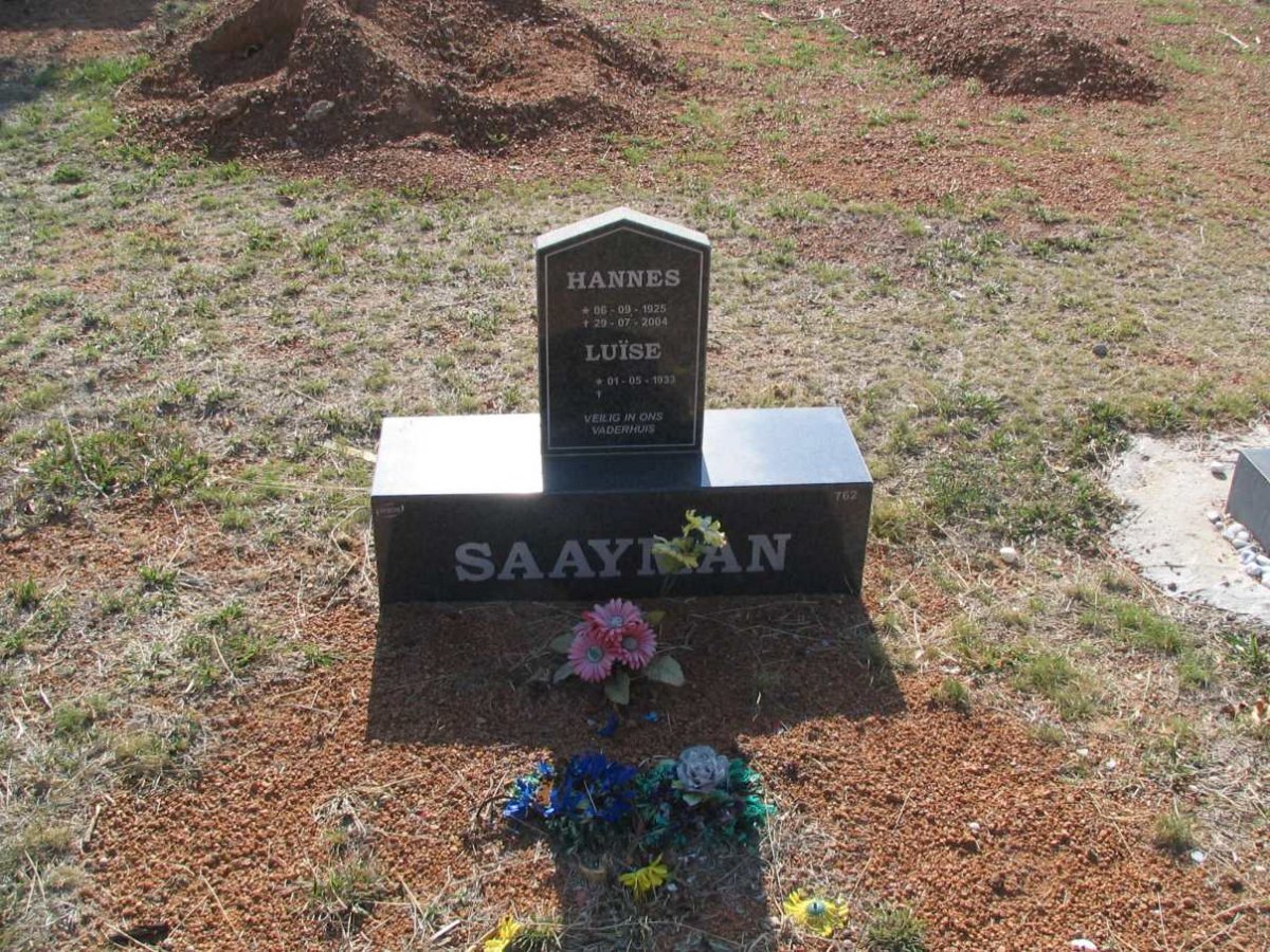 SAAYMAN Hannes 1925-2004 &amp; Luïse 1933-