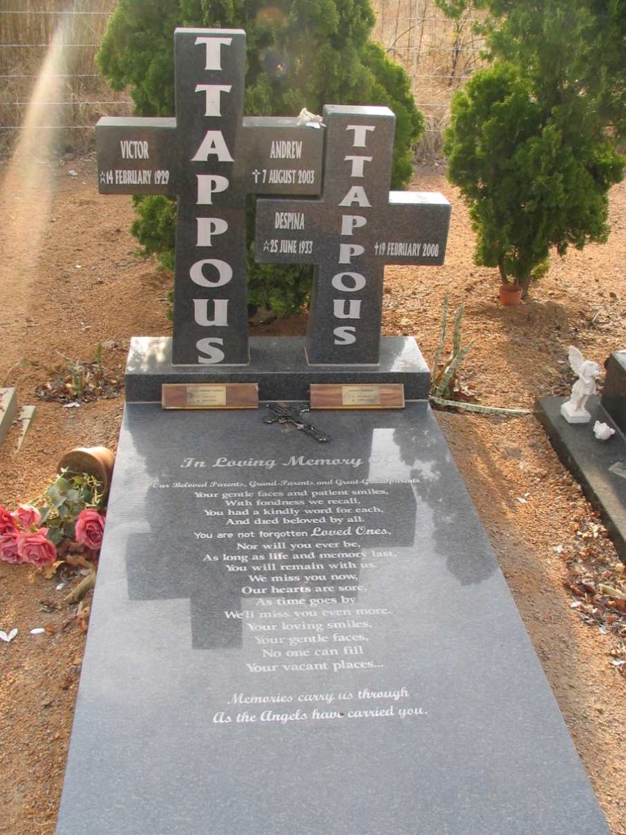 TTAPPOUS Victor Andrew 1929-2003 &amp; Despina 1933-2008