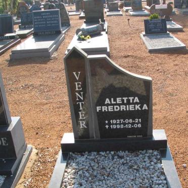 VENTER Aletta Fredrieka 1927-1998