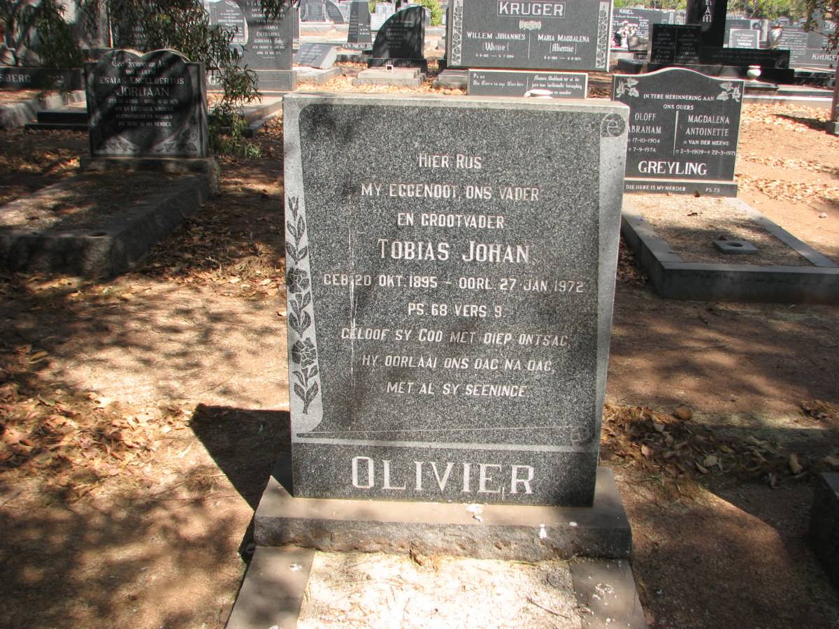 OLIVIER Tobias Johan 1895-1972