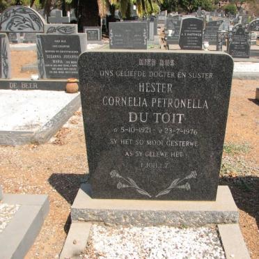 TOIT Hester Cornelia Petronella, du 1921-1976