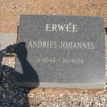 ERWEE Andries Johannes 1914-1978