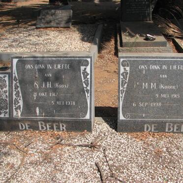 BEER S.J.H., de 1912-1974 &amp; M.M. 1915-1998