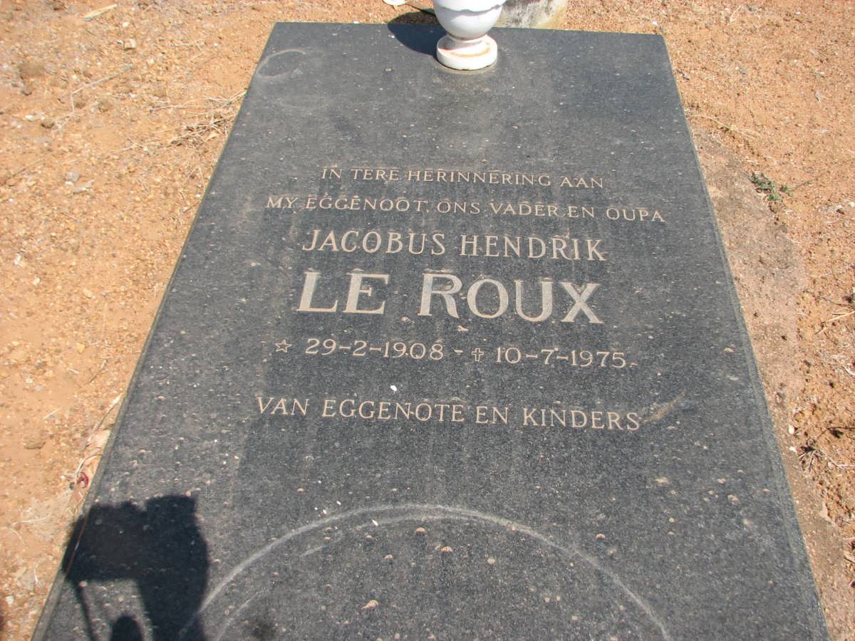 ROUX Jacobus Hendrik, le 1908-1975