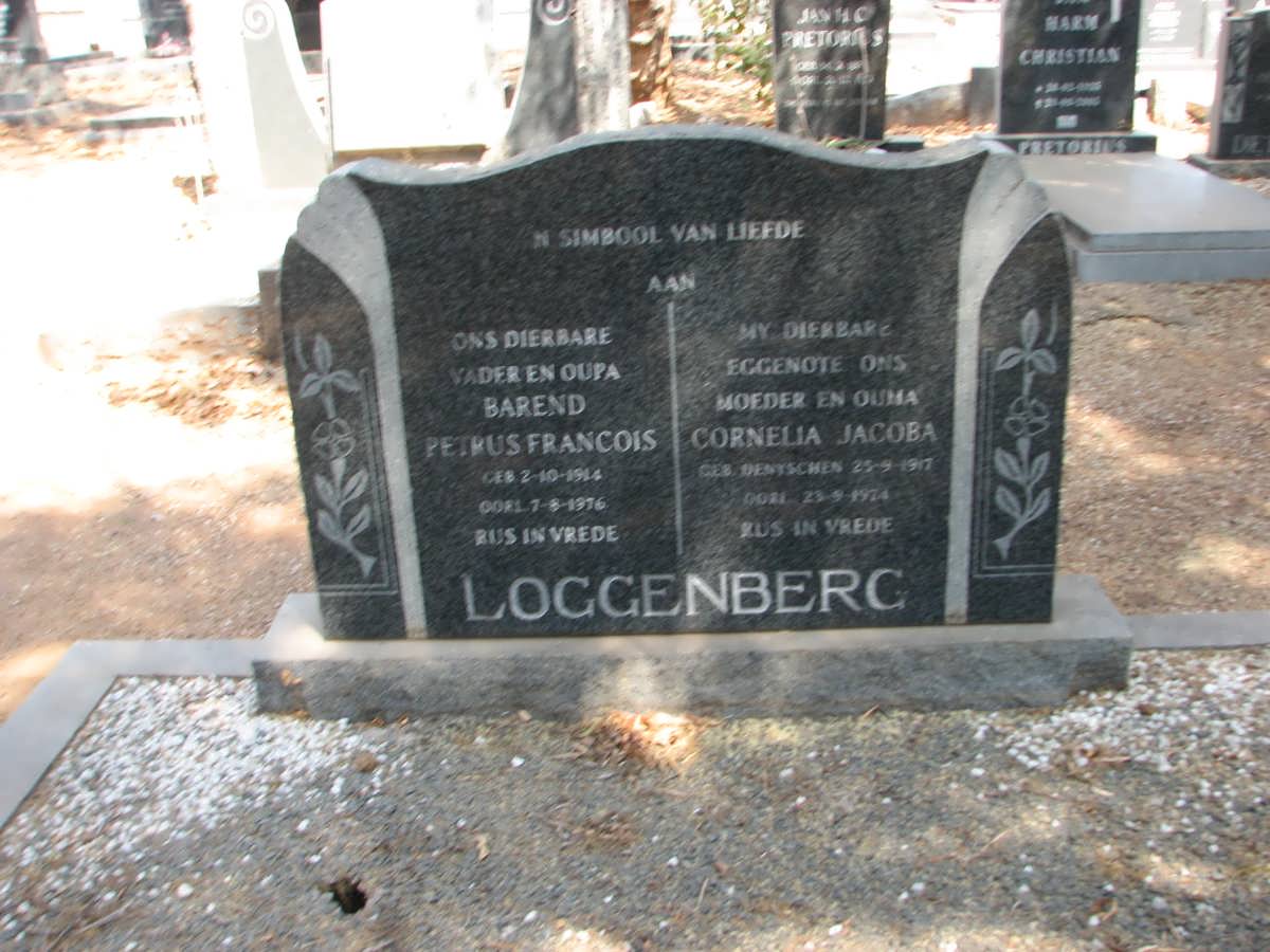 LOGGENBERG Barend Petrus Francois 1914-1976 &amp; Cornelia Jacoba DESTSCHEN 1917-1974
