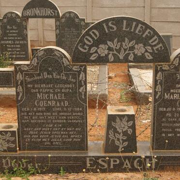 ESPACH Michael Coenraad 1913-1964 &amp; Maria Elizabeth VISAGIE 1915-2000