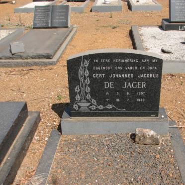 JAGER Gert Johannes Jacobus, de 1907-1980