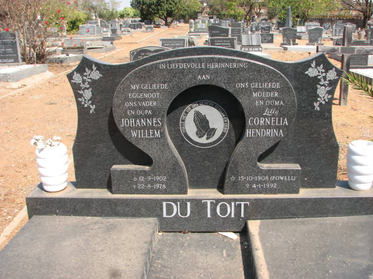 TOIT Johannes Willem, du 1902-1973 &amp; Cornelia Hendrina POWELL 1908-1992