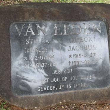 EEDEN Gideon Jacobus, van 1915-1997 &amp; Stella DE KLERK 1912-1986 