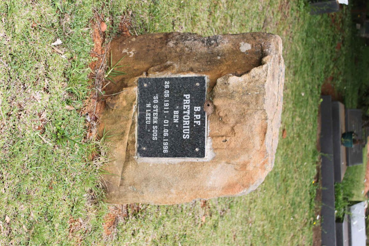 PRETORIUS B.P.F. 1911-1996