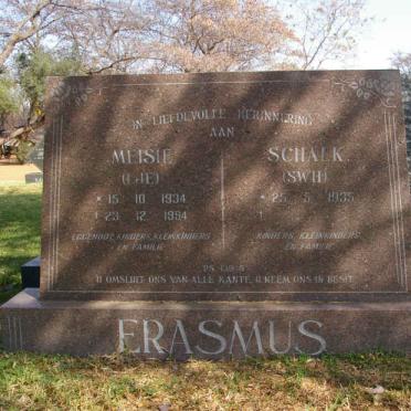 ERASMUS S.W.H. 1935- &amp; L.J.E. 1934-1994