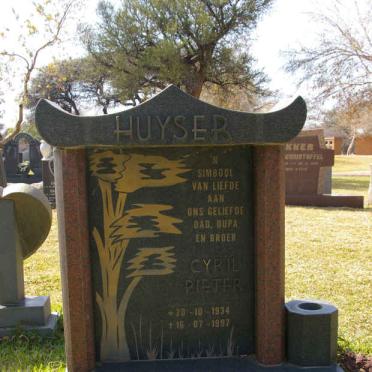 HUYSER Cyril Pieter 1934-1997