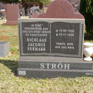 STRÖH Nicolaas Jacobus Vermaak 1930-1998