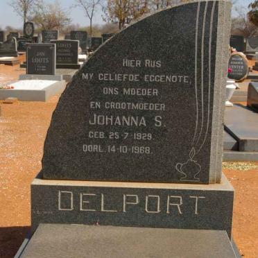 DELPORT Johanna S. 1929-1968