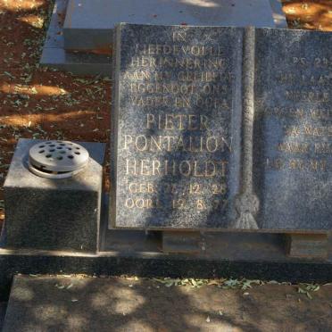 HERHOLDT Pieter Pontalion 1928-1977 